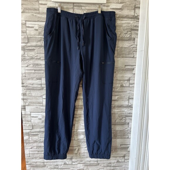 Eddie Bauer Womens Navy Blue Fleece Jogger Pants Size 16 - Picture 1 of 16